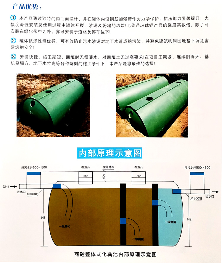 洛龙玻璃钢化粪池